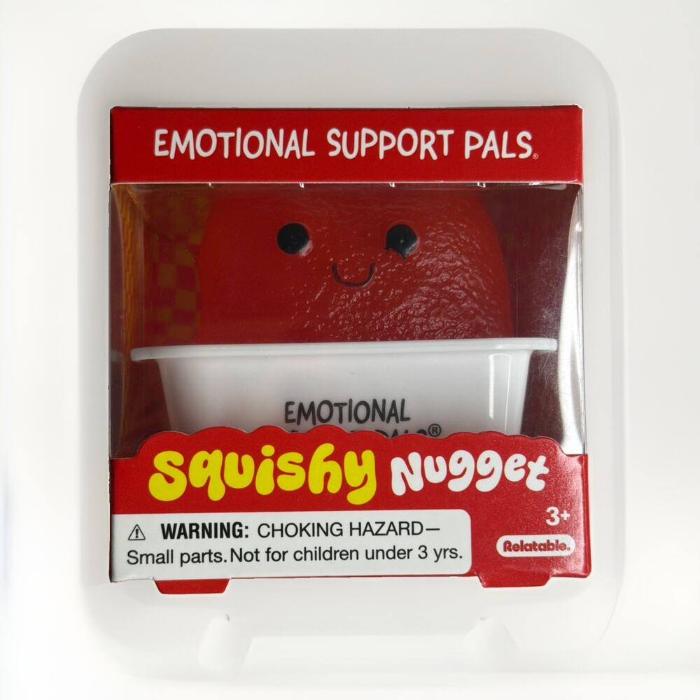 BRAND NEW Emotional Support Pals Squishy Nugget RED Squeezy Fidget Toy